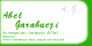 abel garabuczi business card